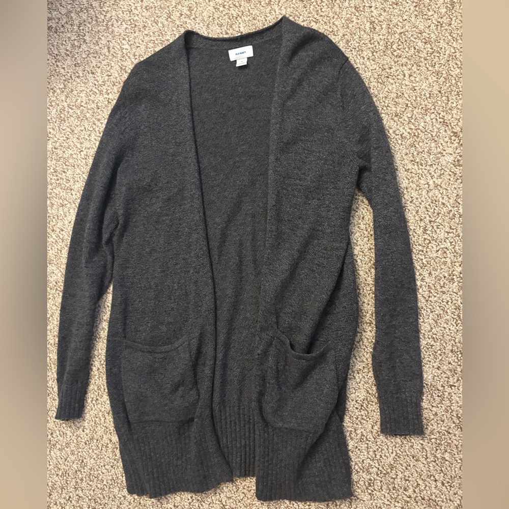 Old Navy Dark Gray Open Front Cardigan